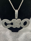 CEO Pendant w/ 20 inch 20mm rough cut necklace.