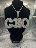 CEO Pendant w/ 20 inch 20mm rough cut necklace.