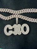 CEO Pendant w/ 20 inch 20mm rough cut necklace.