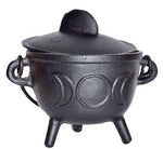 5" Cast iron cauldron w/ lid