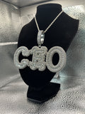 CEO Pendant w/ 20 inch 20mm rough cut necklace.
